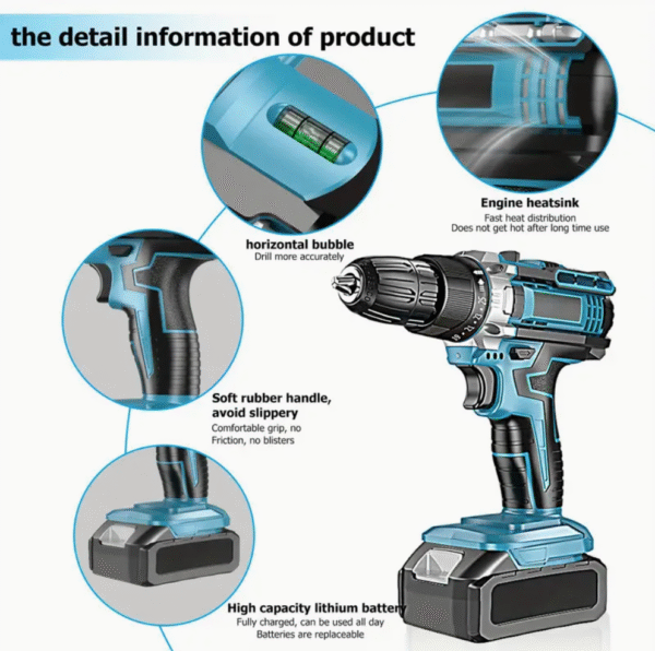 24pcs Accessories Cordless Electric Screwdriver Drill Kit