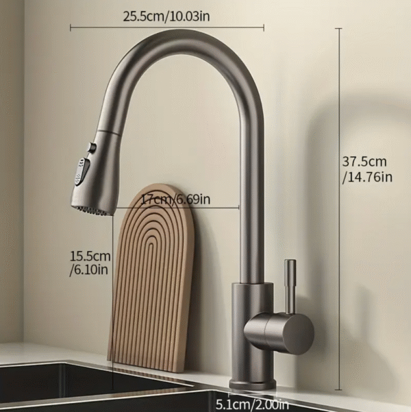 Pull Down Kitchen Faucet with Temperature Display