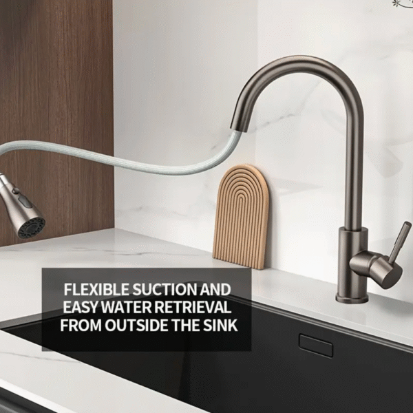 Pull Down Kitchen Faucet with Temperature Display