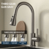 Pull Down Kitchen Faucet with Temperature Display