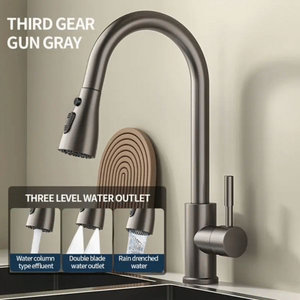 Pull Down Kitchen Faucet with Temperature Display